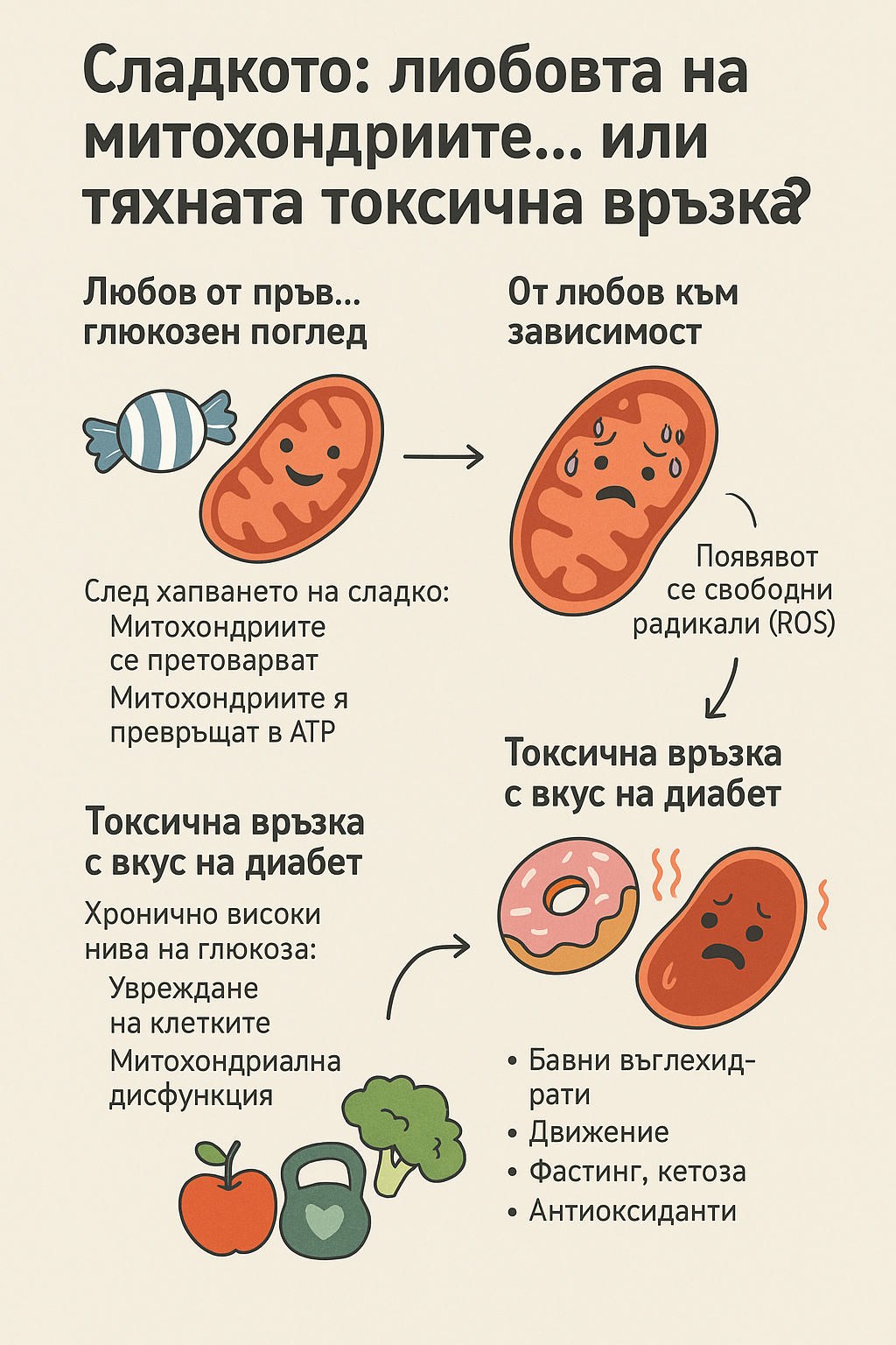 Сладкото: Любовта на митохондриите...или тяхната токсична връзка