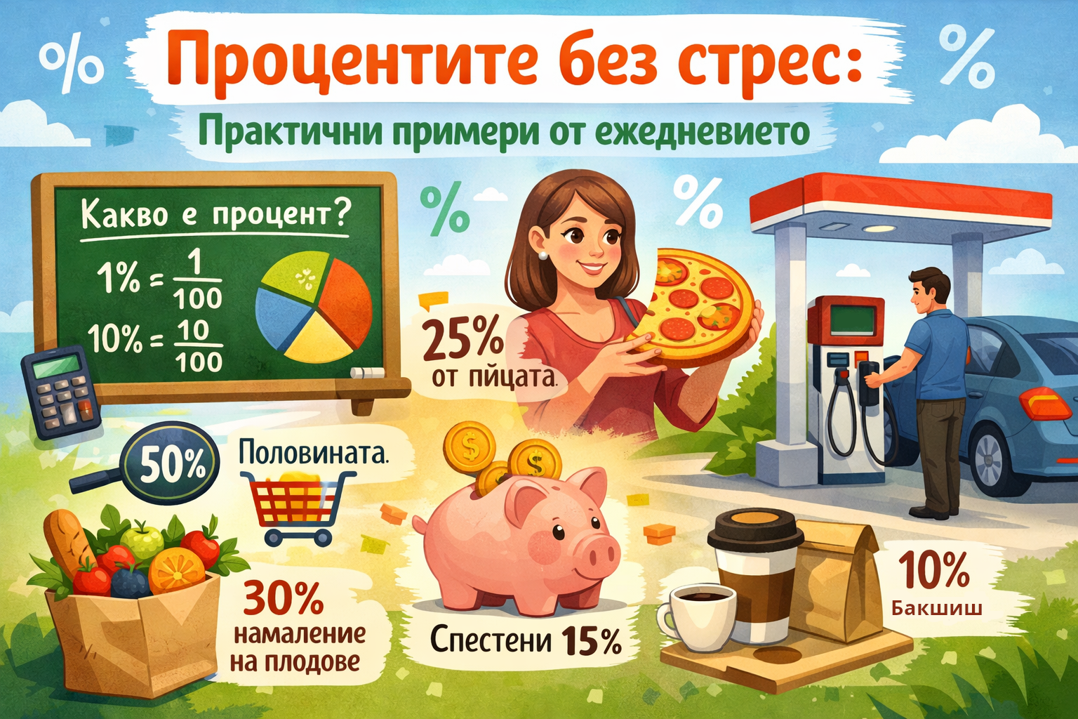 Процентите без стрес: практични примери от ежедневието