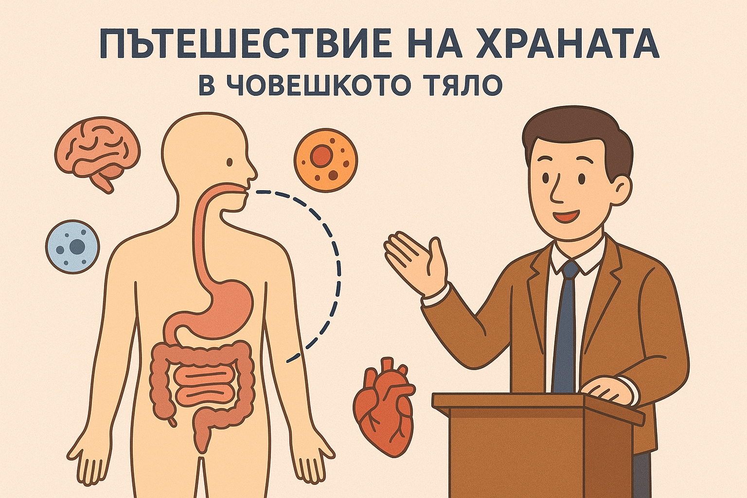 Пътешествие на храната в човешкото тяло